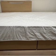 無料　家具 ベッド シングルベッド　極厚マットレス付き