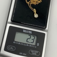 K18 18金 ダイヤモンド 一粒 ネックレス 2.3g ダイヤ 0.53ct