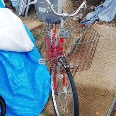 赤色26インチ 自転車 高知市内 無料配達