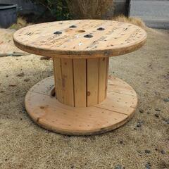 木製ドラム　ガーデンテーブル