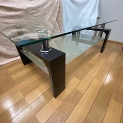 【取引終了】ニトリ ガラス ローテーブル 家具 