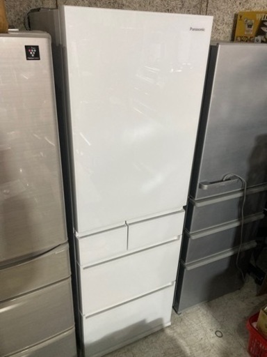21年製　パナソニック　450L 5ドア　幅60cm ナノイーX 新鮮冷凍　屋外分解洗剤清掃済み　冷蔵庫