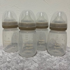 3coins 哺乳瓶、Pigeon 乳首　4点セット