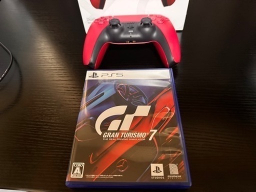 純正PlayStation5 コントローラーred グランツーリスモ7セット！