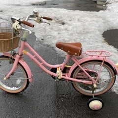 【引渡完了しました】子供用自転車　ピンク補助輪付き　　　