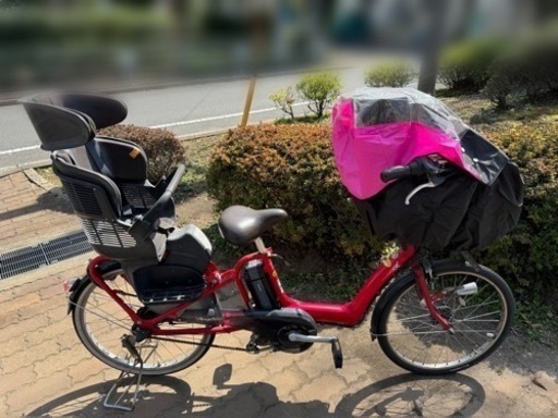 ブリヂストン　アンジェリーノ　電動自転車　子ども乗せ自転車　前後チャイルドシート