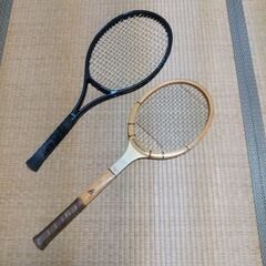 古いテニスラケット２本
