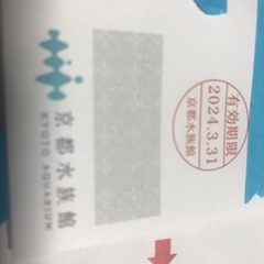 【ネット決済】京都水族館年パス2枚組　引取り者決定