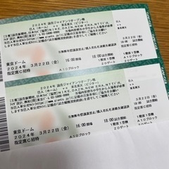 東京ドーム　オープン戦チケット2枚　3/22(金)巨人対楽天