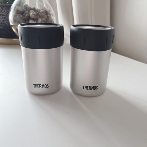 サーモス（THERMOS） 保冷缶ホルダー 350ml缶用　2点セット　シルバー