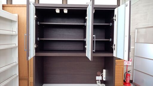 ★ジモティ割あり★ ニトリ レンジボード ブラウン H180×D40×W88.5 クリーニング済み TJ4818 食器棚 ニトリの中古が安い！激安で譲ります・無料であげます｜ジモティー