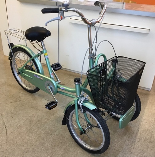 ＜整備済・美品車＞ブリヂストン・ミンナ三輪自転車・前二輪で安定感あります。