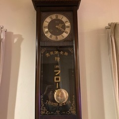 昭和レトロ　愛工舎ゼンマイ式振り子時計 ボンボン時計