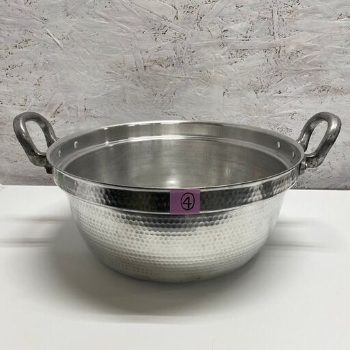 【EBM】 大型アルミ製 段付鍋 両手鍋 料理鍋 段付き鍋 円付鍋 業務用 料理器具 厨房 ④