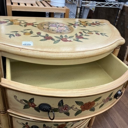 アンティークコンソール 薔薇 収納（B3-25）