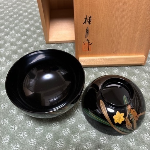 品 輪島塗 雲月花蒔絵 御吸物椀 五客 輪島塗 慶塚 雪月花蒔絵