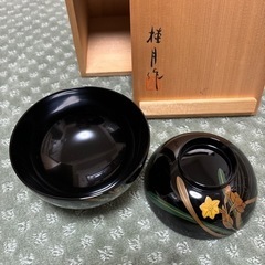 輪島塗佳月作五客吸物お椀