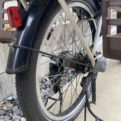 ヘッドレスト付チャイルドシート搭載limini 子供乗せ 自転車 20インチ 2017年製 後輪新品