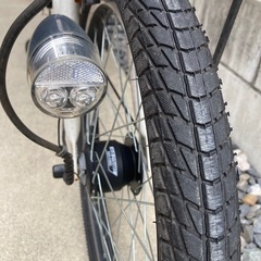 ヘッドレスト付チャイルドシート搭載limini 子供乗せ 自転車 20インチ 2017年製 後輪新品