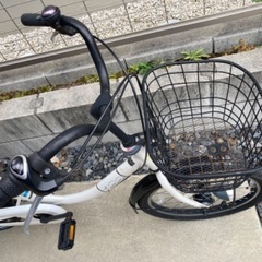 ヘッドレスト付チャイルドシート搭載limini 子供乗せ 自転車 20インチ 2017年製 後輪新品