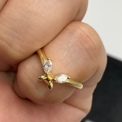 売り切れました。K18 18金 ダイヤモンドリング 3.1g ダイヤ 0.22ct 約10号
