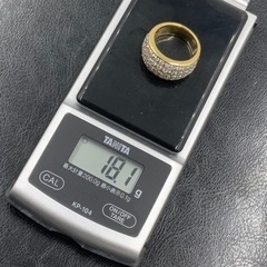 750 18金 ダイヤモンドリング ハーフエタニティ 18.1g ダイヤ6.12ct