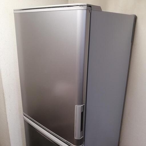 千葉市中央区/受渡し 2019年製 SHARP 冷蔵庫 冷凍庫 どっちもドア SJ-W351E-S