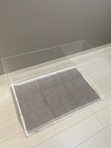お譲り先決定【ペット用トイレ】フェンス付き大型犬・中型犬アクリルトイレトレイ