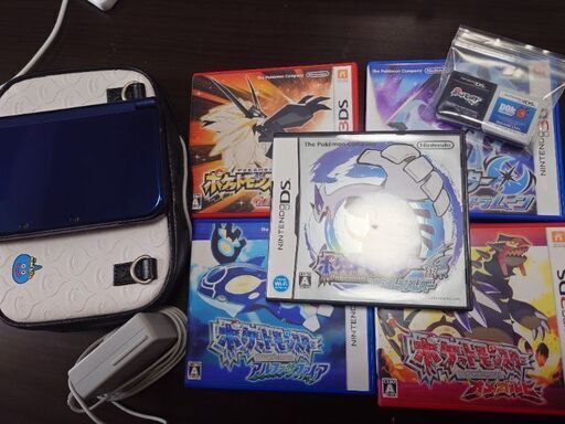 New Nintendo3DSLL ポケモンVC版2本、ソフト10本セット　その他