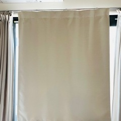 無印遮光カーテン　幅１００×丈１３５ｃｍ用・アイボリー
