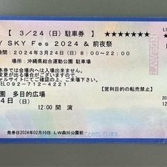 HYスカイフェス　24日　（日）駐車場チケット