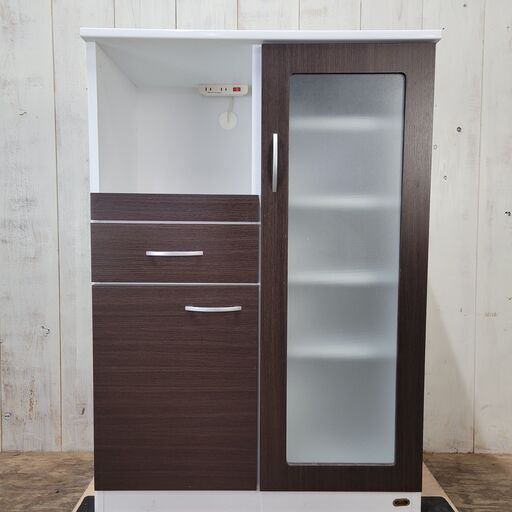 3/22 終 スイートデコレーション 食器棚 W750×D420×H1070mm 24c菊-