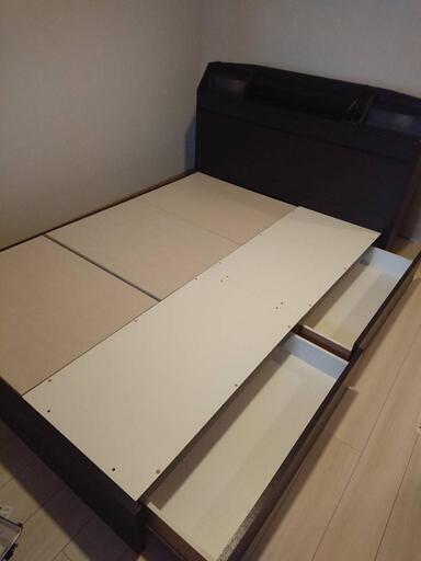 ★値下げしました！【ニトリ】ダブルベッドルーム  (引出し収納付き)  【59,900円位で購入】自社配送時代引き可※現金、クレジット、スマホ決済対応※