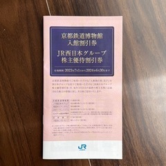 京都鉄道博物館入館割引券、JR西日本グループ割引券