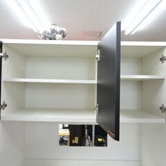 レンジボード 幅100㎝ 奥行41㎝ 高さ180㎝ ダークブラウン×ホワイト 
