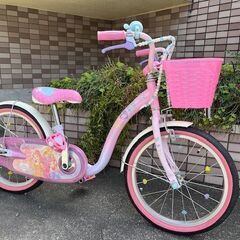 美車！18インチ　女の子向け子供自転車　ディズニー　プリンセス　...