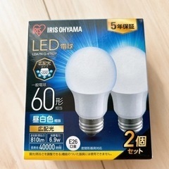 LED電球2個セット(60形/昼白色)　　