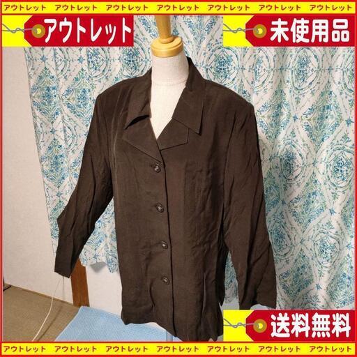 新品jasmi ジャスミ （シルク絹100％）レディースシャツ（M） 昭和