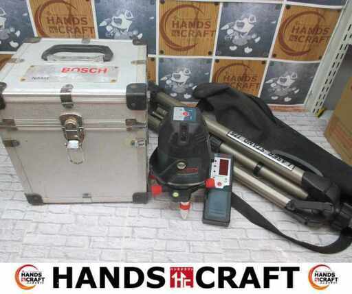 ボッシュ GLL5-40G 墨出し器 中古品 受光器 赤レーザー 三脚付 【ハンズクラフト宜野湾店】