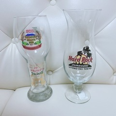 新品　ビールグラス　2点セット　ジョッキ　ガラス　硝子　レア　希...