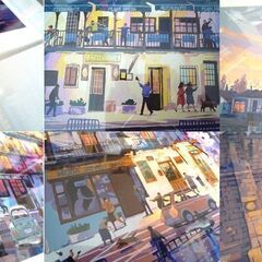 シルクスクリーン 笹倉鉄平 マヨール広場 24/250 額入り 中古 苫小牧西店