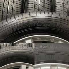 【GOODYEAR EfficientGrip ECO 155/65R13】夏タイヤ【REVERLINE 13インチ 4J4HPCD100+46】22年製 バリ溝 ekワゴン ムーヴ等　(VTH892)