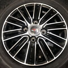 【BS ECOPIA NH100C 155/65R13】夏タイヤ【Weds TEAD 13インチ 4J4HPCD100+45】バリ溝 ブラポリ ekワゴン等　(VTH894) 