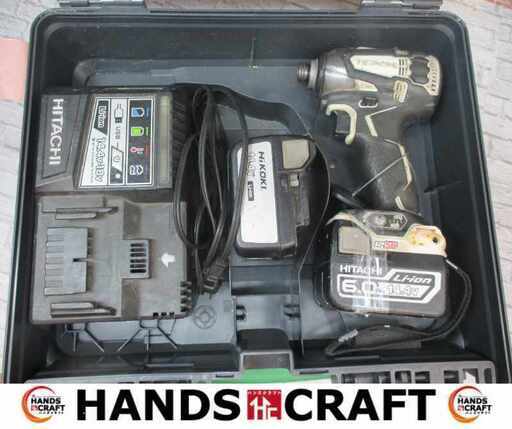 日立 WH14DDL2 インパクトドライバ 中古品 14.4V バッテリー×2 充電器 【ハンズクラフト宜野湾店】
