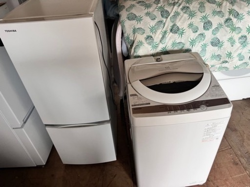 配送無料 東芝21年 冷蔵庫洗濯機セット  153L/5kg 一人暮らし向け