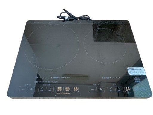 アイリスオーヤマ IRIS OHYAMA IHクッキングヒーター IHコンロ IH調理器 IHC-WKG2-B IHC-WKGブラック 2021年製