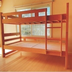家具の里　二段ベッド　子供用　コンパクト　国産高級ヒノキ