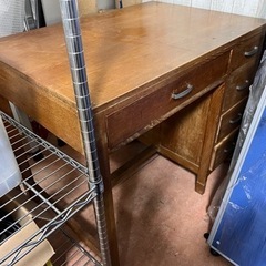 値下げ◎昭和レトロ 片袖机 デスク 学校の先生 