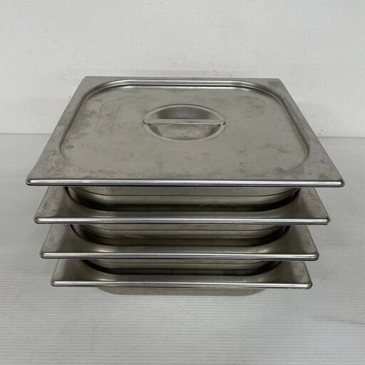 【VOLLRATH】 ホテルパン SUPER PANⅡ ステンレス製角バット 蓋付 業務用 厨房用品 店舗用品 ４点セット