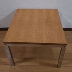 テーブル　木×アイアン　50x50x38cm　アイアン部ずっしり重め